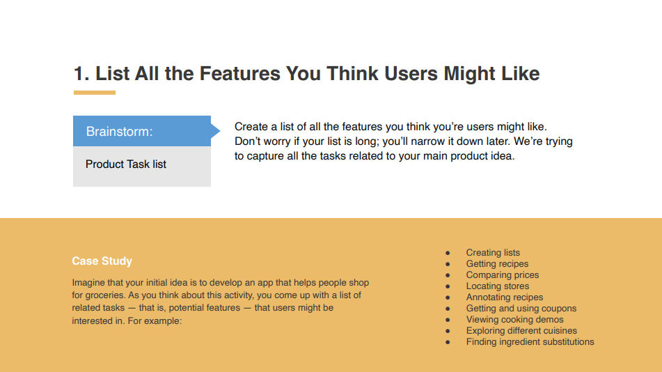 Feature Listing